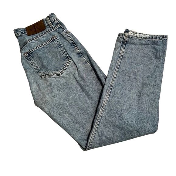 90s CK Calvin Klein Vintage Y2K Denim Jeans Light Blue Wash Mens Easy Fit 31 - Picture 8 of 14
